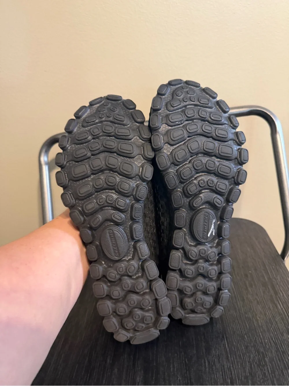 Skechers EZ Flex 2 Black Woven Memory Foam Flats 7